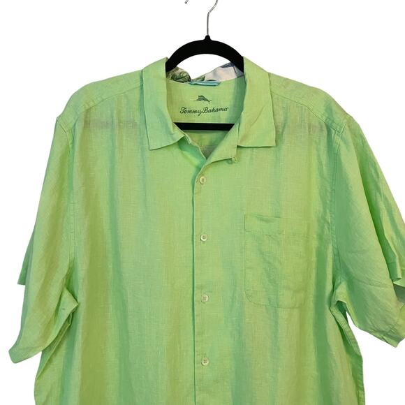 Tommy Bahama Linen Shirt Mens Large Button Up Beachy Summer Classic Lightweight - Picture 2 of 10